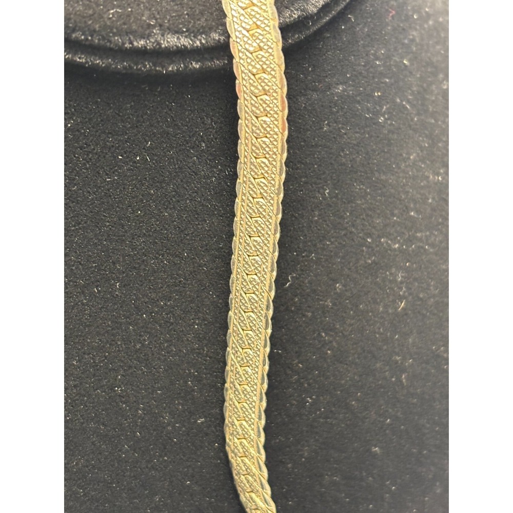 Herringbone‎ Necklace Retro Vintage Statement Piece 14 inch - Picture 9 of 10